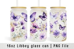 Flower Can Glass Wrap 16 Oz Libbey Can Sublimation Product Image 1