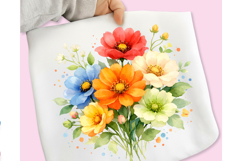 Brushstroke Summer Vibes PNG, Floral Summer PNG, Flower PNG Product Image 3