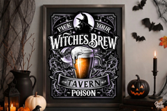 Pick Your Witches Brew Halloween PNG Sign Graphic Beer Art Product Image 2