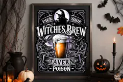 Pick Your Witches Brew Halloween PNG Sign Graphic Beer Art Product Image 2