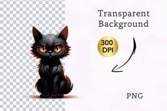 halloween black cat clipart, black cat sublimation Product Image 2