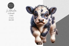 Farm animals clipart, Calf clipart, Cow sublimation Product Image 1