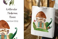 Watercolor Mushroom Houses Sublimation Printing Product Image 4