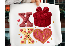 XOXO Knit PNG, Xoxo Yarn PNG, Love PNG, Vday Cherry PNG Product Image 5
