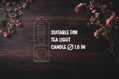 3D House Christmas Candle Holder Laser Cut Design Product Image 2