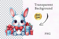 Christmas bunny Clipart, Christmas animal sublimation Product Image 2