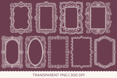 Vintage Lace Frames SVG, PNG | Hand Drawn Wedding Borders Product Image 2