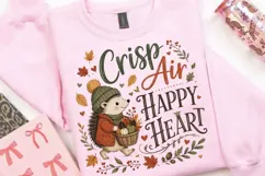 Crisp Air Happy Heart PNG Sublimation Design - Cute Fall Product Image 3