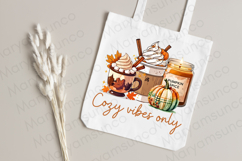 Cozy Vibes Only Fall PNG | Pumpkin Spice Sublimation Design Product Image 6