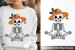 Funny Summer Skeleton Illustration - Sublimation PNG Design Product Image 1