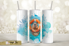Funny capybara|watercolor cute CAPYBARA | summer tumbler png Product Image 1