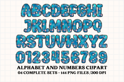 4th July Alphabet png clipart, independence letters doodle Product Image 5