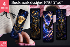 Mystic Owl Bookmark celestial bird magical bookmark Product Image 1