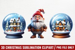 3D Christmas Sublimation Clipart Product Image 1
