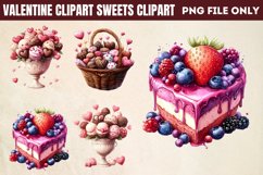 Valentine Sweets Clipart PNG Product Image 1
