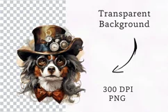 Steampunk dog Clipart, steampunk Animal png Product Image 2