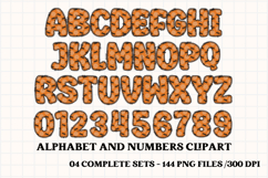 Halloween Alphabet png clipart, halloween letters doodle Product Image 5