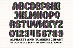 Rainbow Animal Alphabet png clipart, animal letters doodle Product Image 5