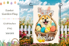 Easter Dog Garden Flag, Happy Easter Garden Flag Product Image 1