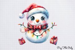 Christmas Cute-Snowman Clipart PNG Product Image 1