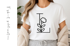 Alphabet, Letters, Monogram, Black flowers Product Image 1