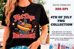 Hot Dogs &amp; Bad Decisions PNG | Sublimation DTF Product Image 1