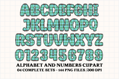 Christmas Alphabet png clipart, christmas letters doodle Product Image 5