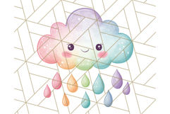 Kawaii Weather Clipart PNG, Cute Pastel Weather Icons Product Image 3