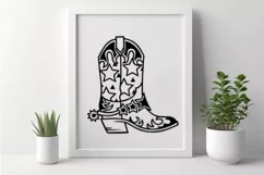 Cowboy boot cut file svg, png Western stars decor, Rodeo svg Product Image 4