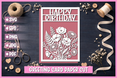 11 Happy Birthday Greeting card SVG,Paper cut SVG Birthday Product Image 8
