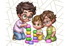 Father's Day Clipart PNG, Funny Dad Cartoon Clip Art Product Image 3