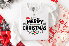 Merry Christmas SVG Swirl &amp; Candy Cane Holiday Design Product Image 2