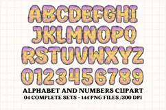 Halloween Alphabet png clipart, halloween letters doodle Product Image 5