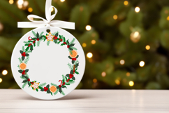 Christmas Round Wreath | Festive Rim Design Product Image 2