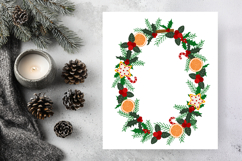 Christmas Oval Frame | Festive New Year&#039;s Design Product Image 2