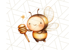 Adorable Bee Clipart PNG, Kawaii Bumblebee Illustrations Product Image 3