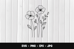 Poppy Flower SVG PNG Product Image 1