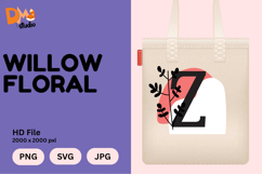 Willow Floral Monogram Product Image 1