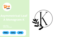 Asymmetrical Leaf Monogram Product Image 1
