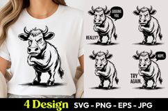 Cow Really Funny SVG PNG Product Image 1