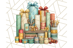 Snowman Family Clipart PNG Winter Holiday Art Product Image 3