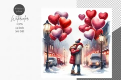 Valentines day, Couple JPG, JPG, Junk journal, Product Image 1