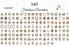 Rustic chic Farmhouse clipart bundle, watercolor farmhouse Product Image 2