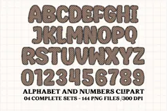 Christmas Alphabet png clipart, christmas letters doodle Product Image 5