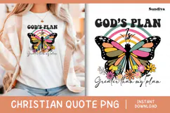Christian Quote Sublimation - Faith Saying | God's Plan Product Image 1