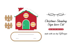 Christmas Sign SVG - Lasercut Stand Tabletop Product Image 2