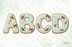 Mint Cookie Letters Clipart Product Image 1