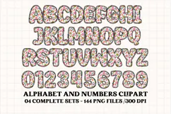 Christmas Alphabet png clipart, christmas letters doodle Product Image 5