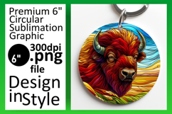 Trendy Keychain Round Design Artwork , Animals Product Image 1
