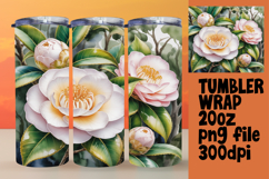 Unique 20oz Sublimation Design , Flowers Product Image 1